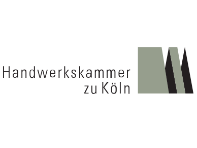 Logo der Handwerkskammer zu Köln mit stilisierten grafischen Elementen.